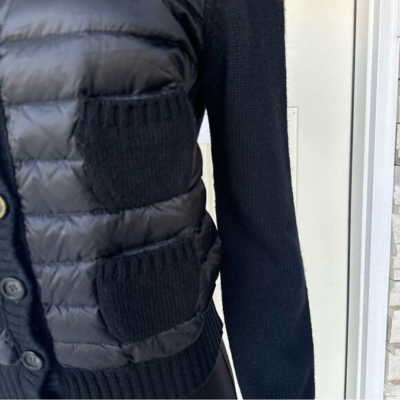 Moncler Maglione Tricot Alla Coreana Down Padded Wool Cardigan Sz Medium Jacket - Picture 6 of 15
